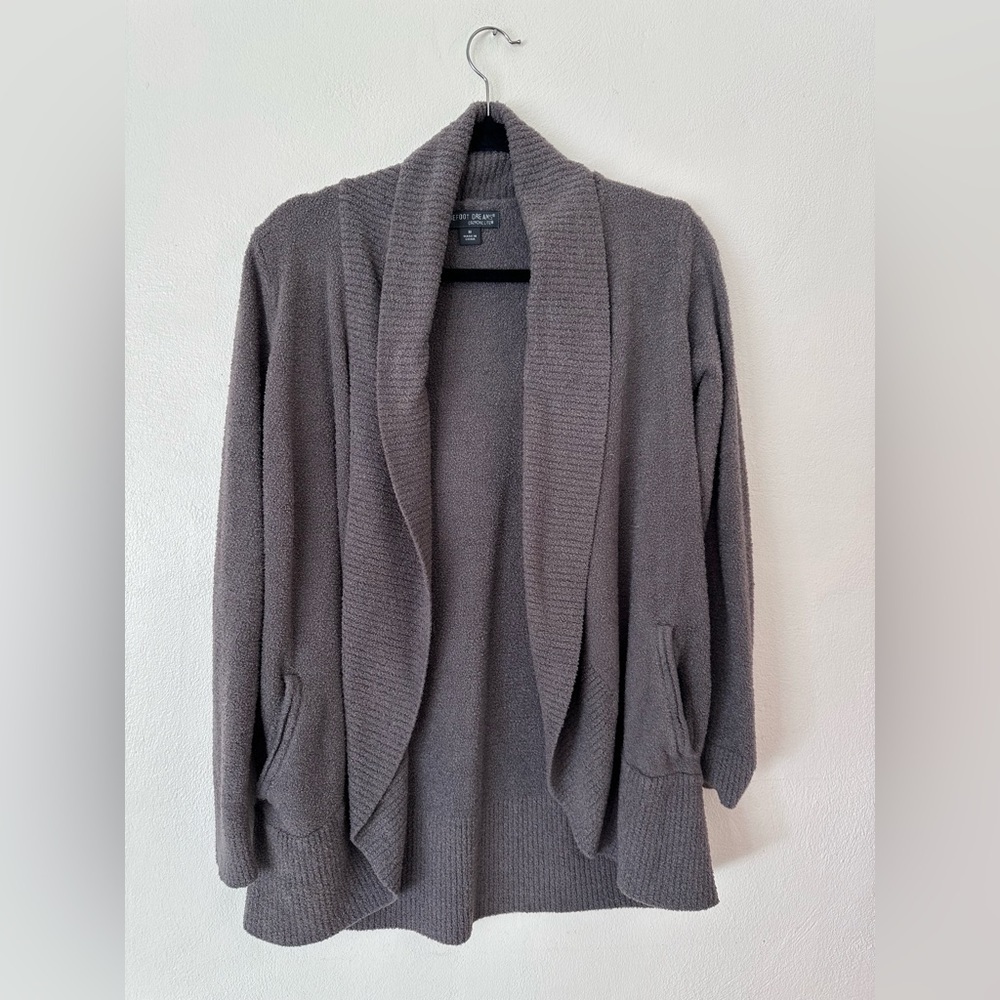 Barefoot Dreams Cozychic Lite Cardigan in Gray
